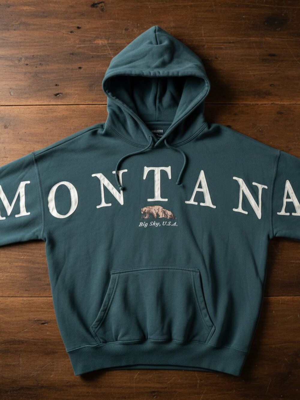 📌 Hollister "Montana Big Sky" Bear Graphic Hoodie S